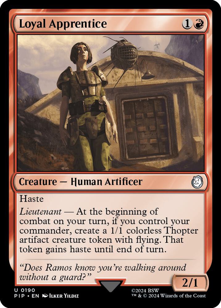 Loyal Apprentice 190 card from Universes Beyond: Fallout