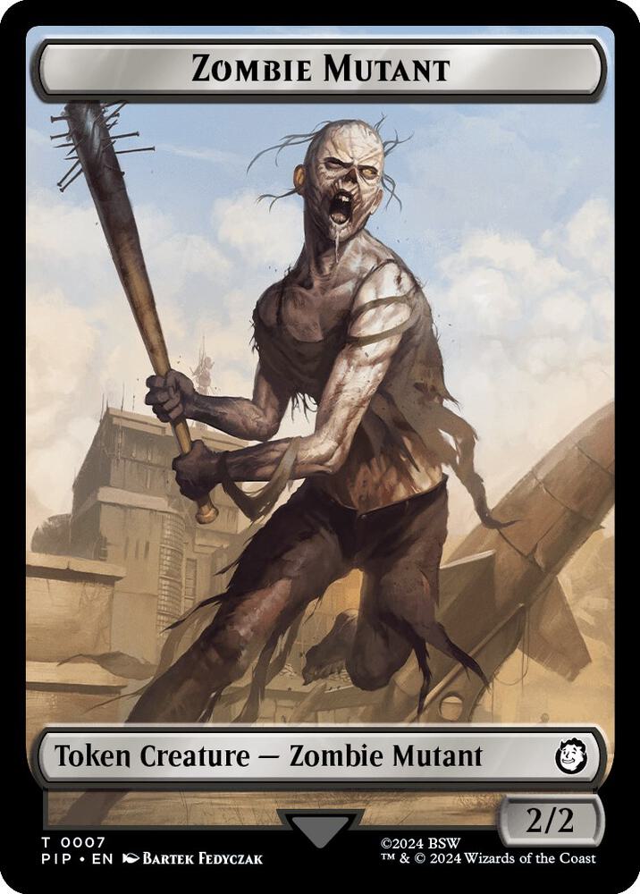 Zombie Mutant // Copy Double-Sided Token 7 // 1 card from Universes Beyond: Fallout