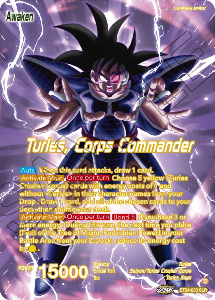 Turles // Turles, Corps Commander (SLR) BT24-080 card from Beyond Generations