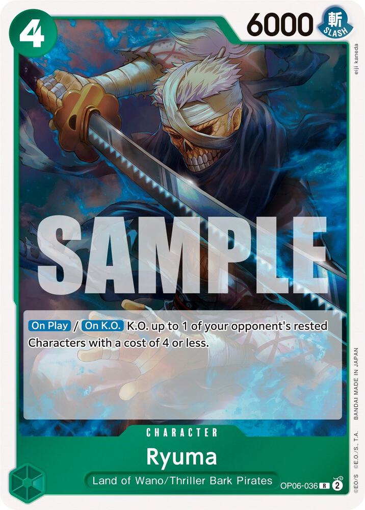 Ryuma OP06-036 card from Wings of the Captain