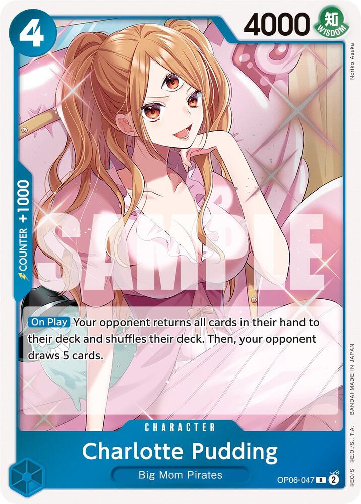 Charlotte Pudding OP06-047 card from Wings of the Captain