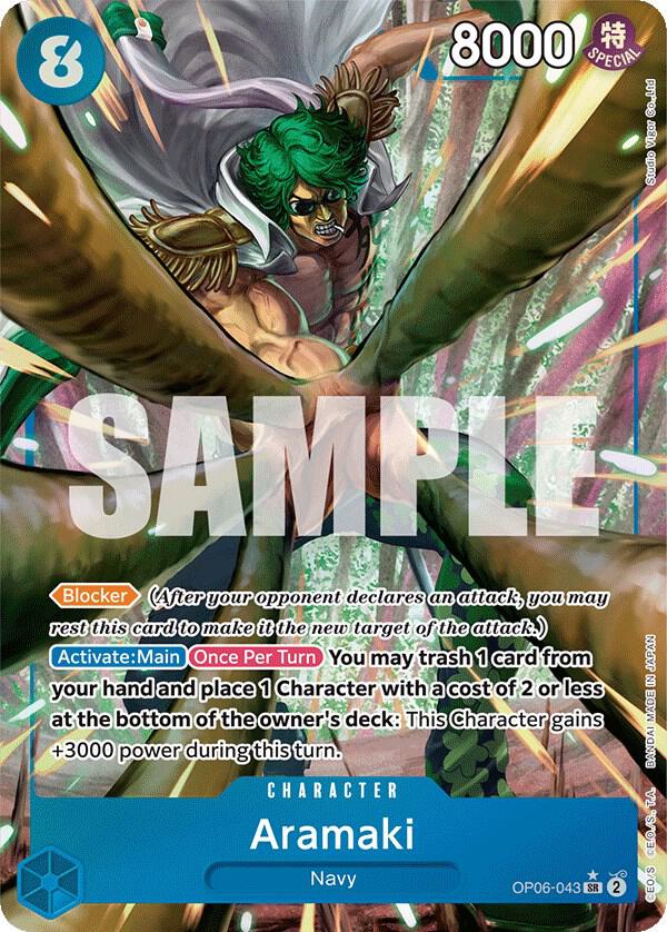 Aramaki (Alternate Art) OP06-043 card from Wings of the Captain