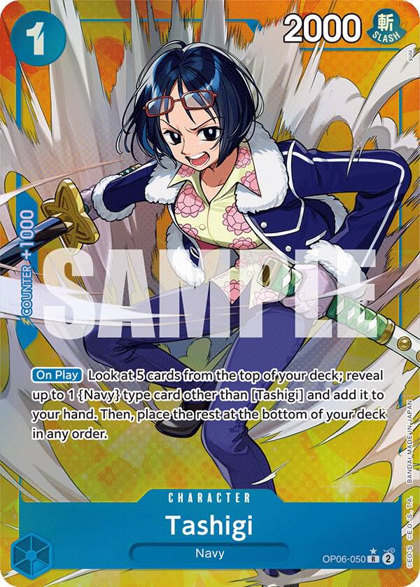 Tashigi (Alternate Art) OP06-050 card from Wings of the Captain