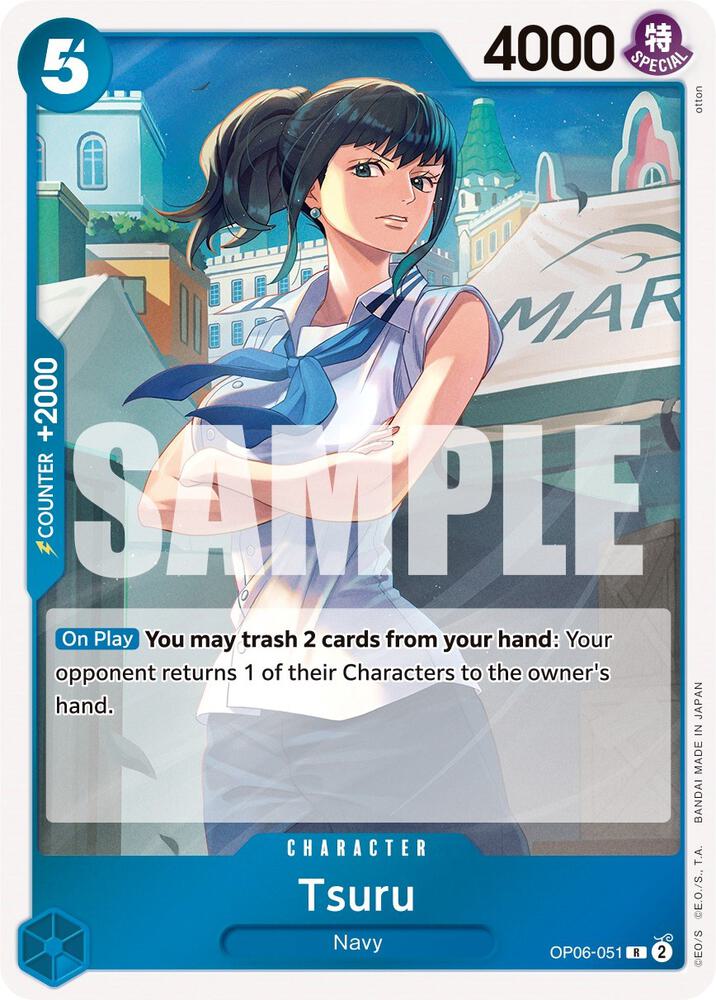 Tsuru OP06-051 card from Wings of the Captain