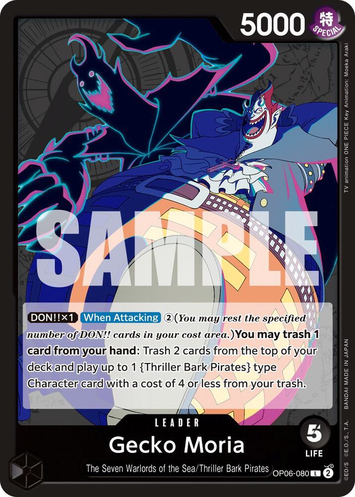 Gecko Moria OP06-080 card from Wings of the Captain