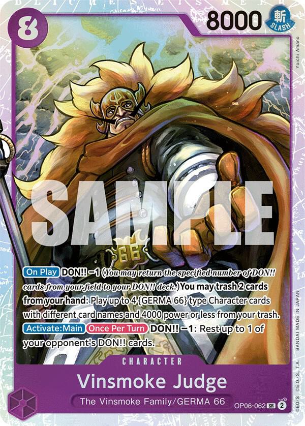 Vinsmoke Judge OP06-062 card from Wings of the Captain