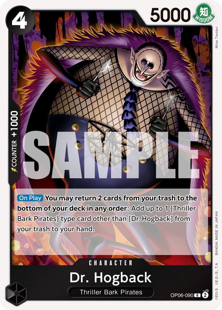 Dr. Hogback OP06-090 card from Wings of the Captain