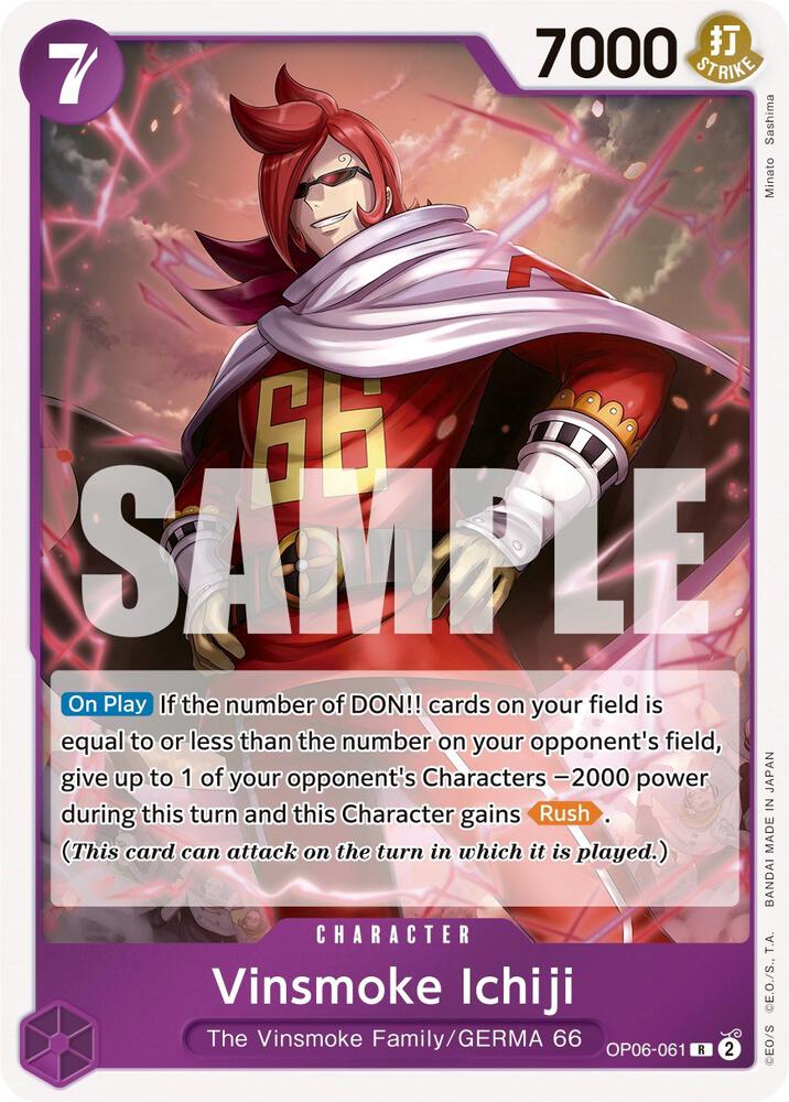 Vinsmoke Ichiji OP06-061 card from Wings of the Captain