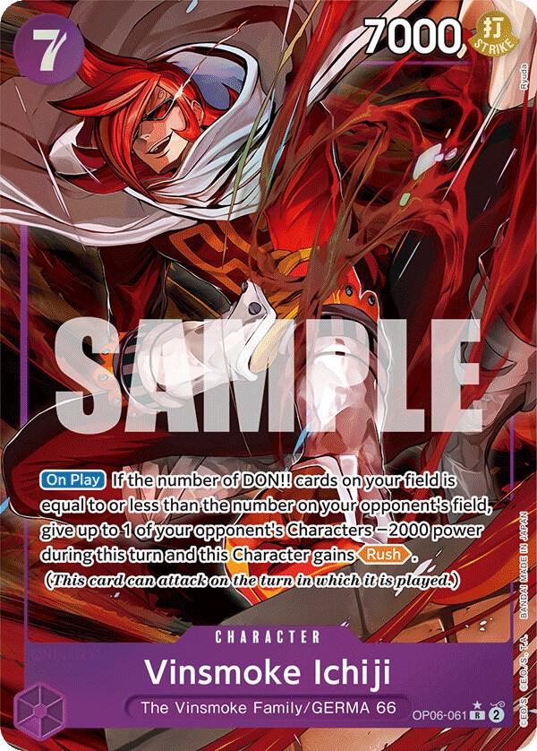 Vinsmoke Ichiji (Alternate Art) OP06-061 card from Wings of the Captain