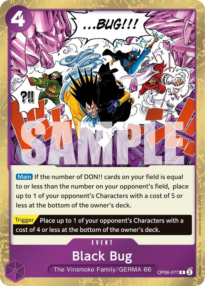 Black Bug OP06-077 card from Wings of the Captain