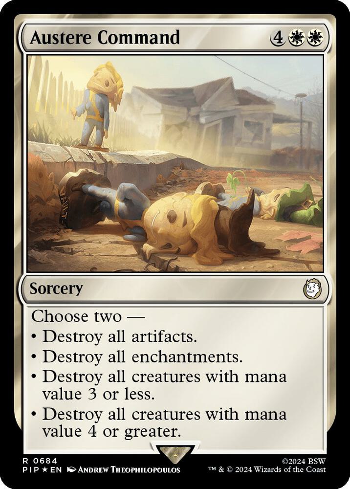 Austere Command (Surge Foil) 684 card from Universes Beyond: Fallout