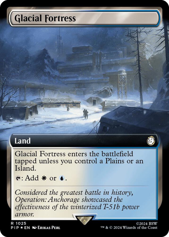 Glacial Fortress (Extended Art) (Surge Foil) 1025 card from Universes Beyond: Fallout