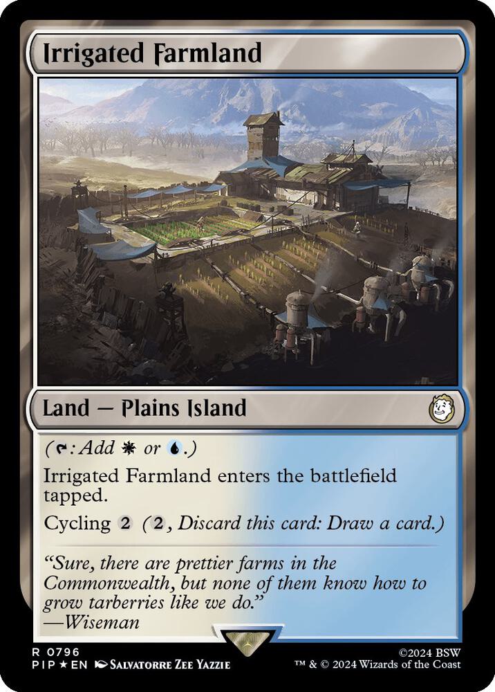 Irrigated Farmland (Surge Foil) 796 card from Universes Beyond: Fallout