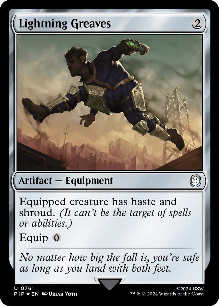 Lightning Greaves (Surge Foil) 761 card from Universes Beyond: Fallout