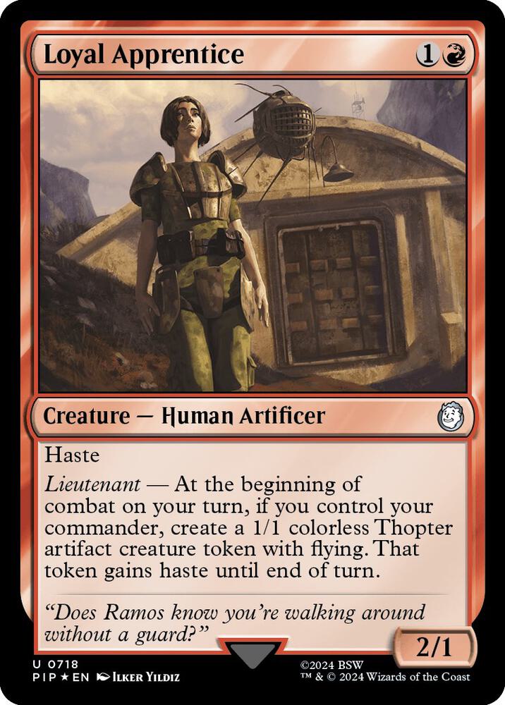 Loyal Apprentice (Surge Foil) 718 card from Universes Beyond: Fallout