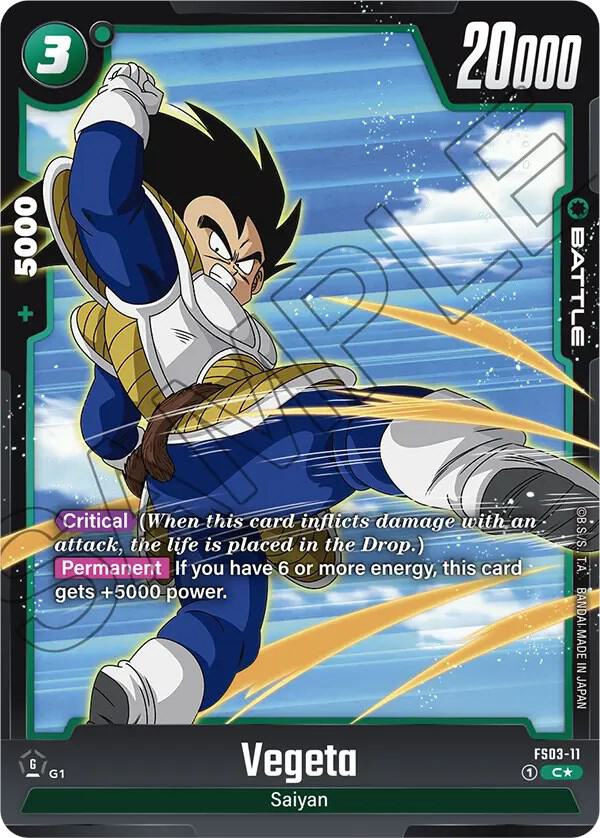 Vegeta (Bonus Pack Alternate Art) FS03-11 card from Starter Deck 3: Broly