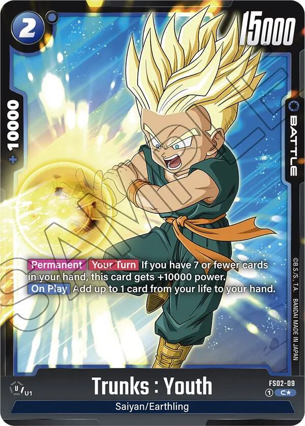 Trunks : Youth (Bonus Pack Alternate Art) FS02-09 card from Starter Deck 2: Vegeta