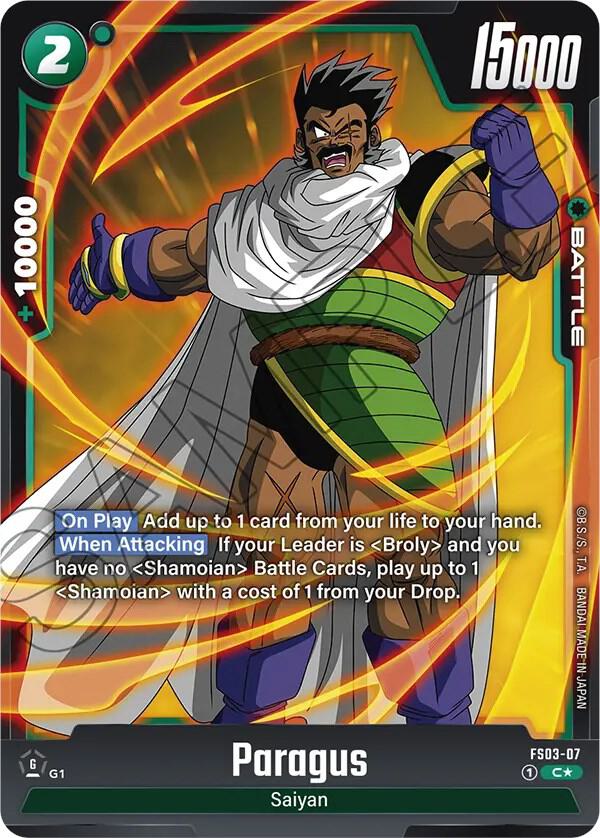 Paragus (Bonus Pack Alternate Art) FS03-07 card from Starter Deck 3: Broly