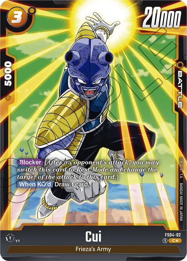 Cui (Bonus Pack Alternate Art) FS04-02 card from Starter Deck 4: Frieza