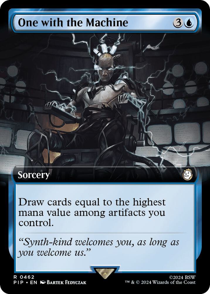 One with the Machine (Extended Art) 462 card from Universes Beyond: Fallout