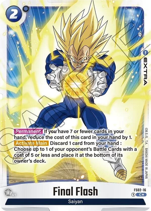 Final Flash (Bonus Pack Alternate Art) FS02-16 card from Starter Deck 2: Vegeta