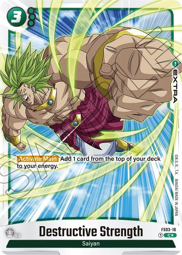Destructive Strength (Bonus Pack Alternate Art) FS03-16 card from Starter Deck 3: Broly