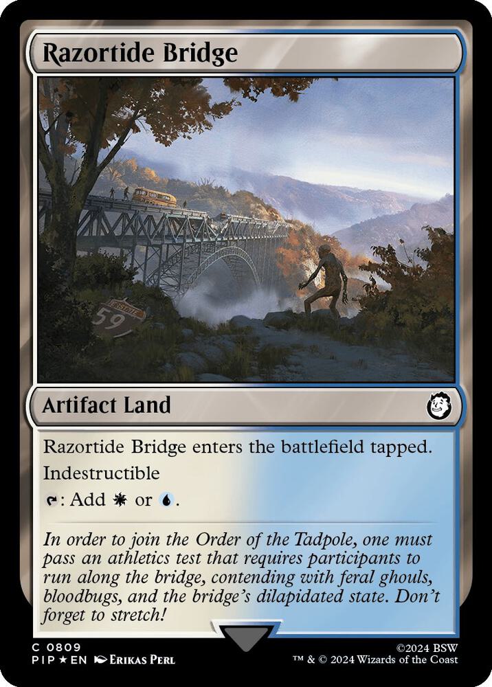 Razortide Bridge (Surge Foil) 809 card from Universes Beyond: Fallout