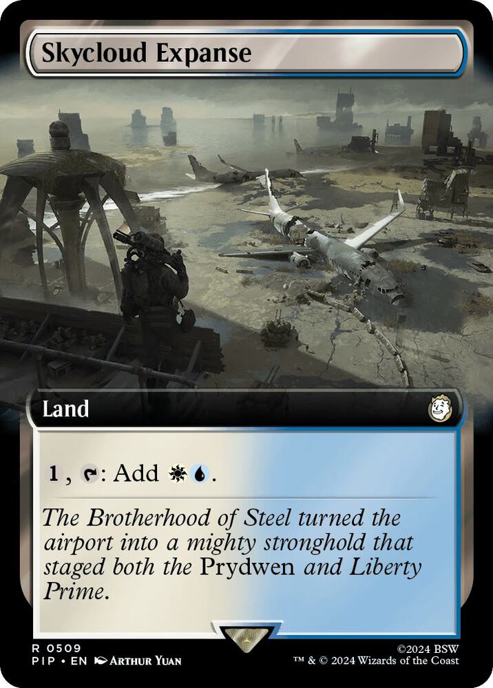 Skycloud Expanse (Extended Art) 509 card from Universes Beyond: Fallout
