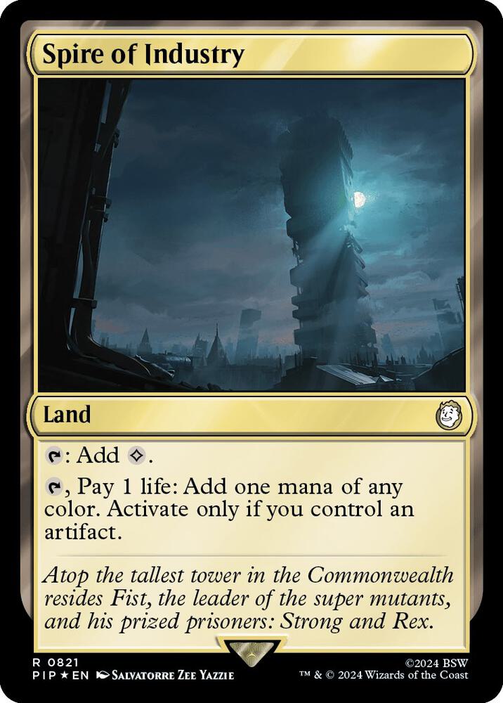 Spire of Industry (Surge Foil) 821 card from Universes Beyond: Fallout