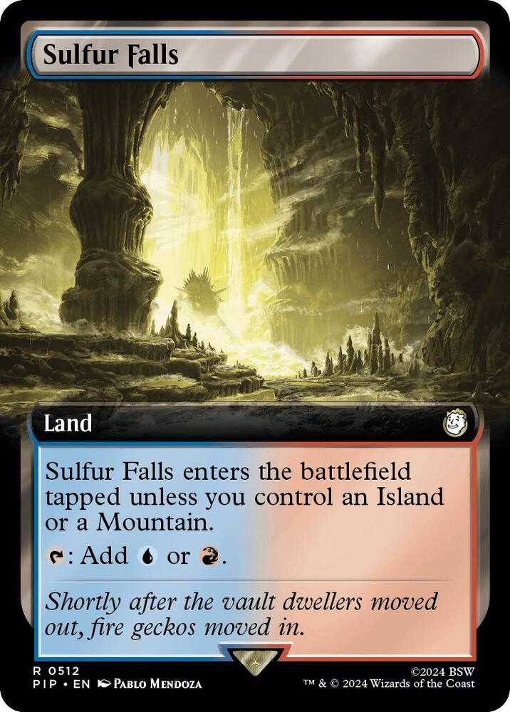 Sulfur Falls (Extended Art) 512 card from Universes Beyond: Fallout