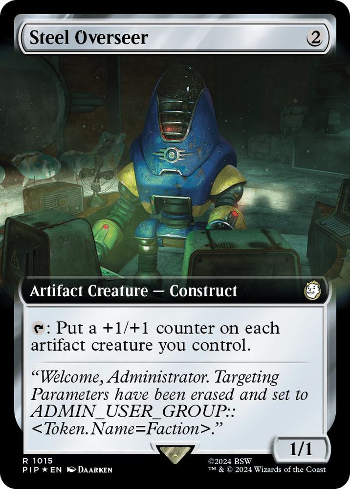 Steel Overseer (Extended Art) (Surge Foil) 1015 card from Universes Beyond: Fallout