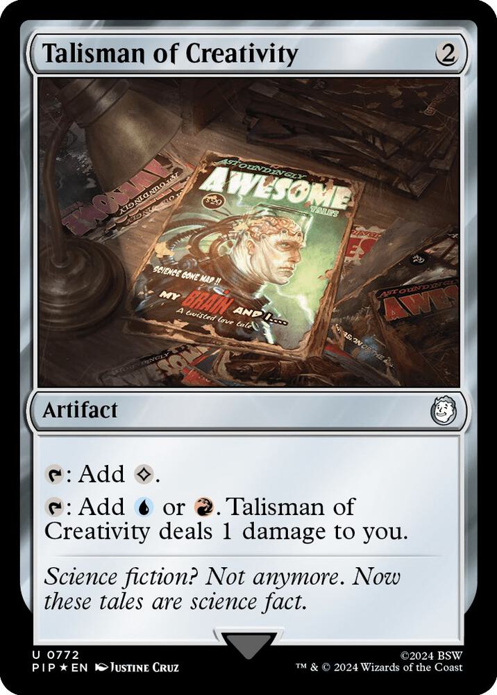 Talisman of Creativity (Surge Foil) 772 card from Universes Beyond: Fallout