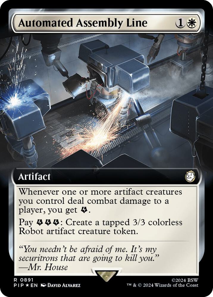 Automated Assembly Line (Extended Art) (Surge Foil) 891 card from Universes Beyond: Fallout