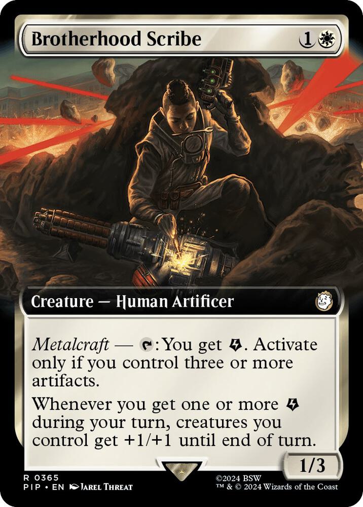 Brotherhood Scribe (Extended Art) 365 card from Universes Beyond: Fallout