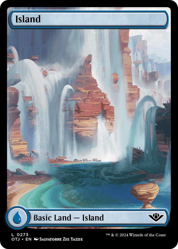 Island 273 card from Outlaws of Thunder Junction