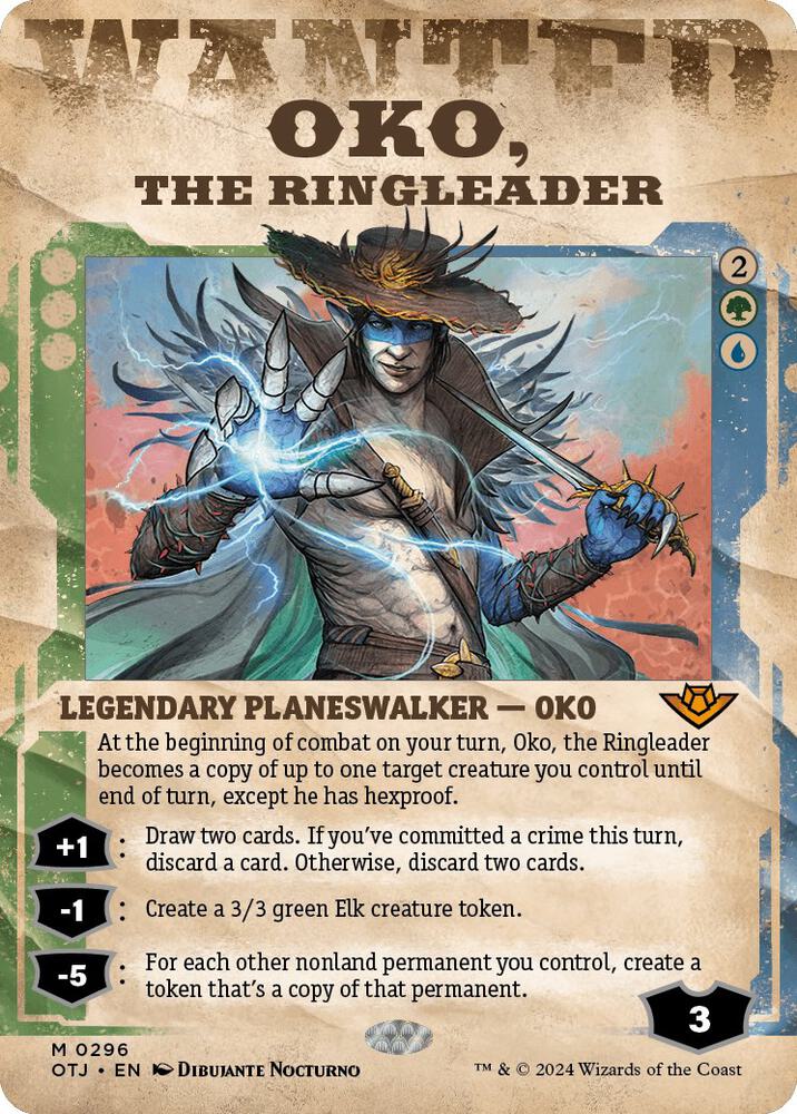 Oko, the Ringleader (Showcase) 296 card from Outlaws of Thunder Junction