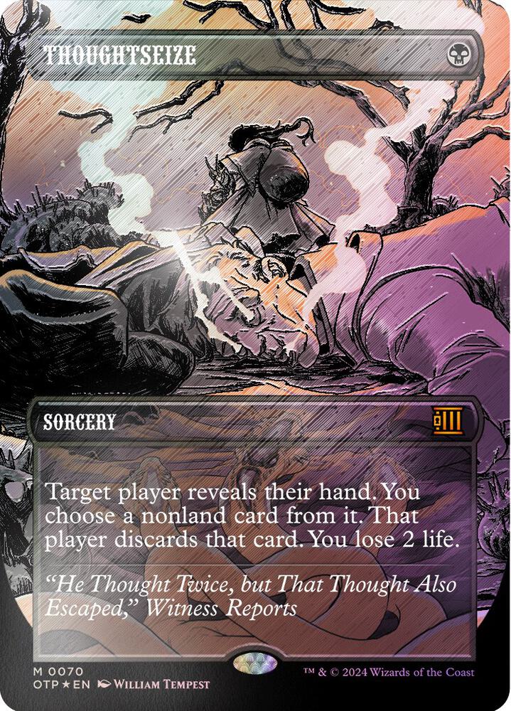 Thoughtseize (Textured Foil) 70 card from Outlaws of Thunder Junction: Breaking News
