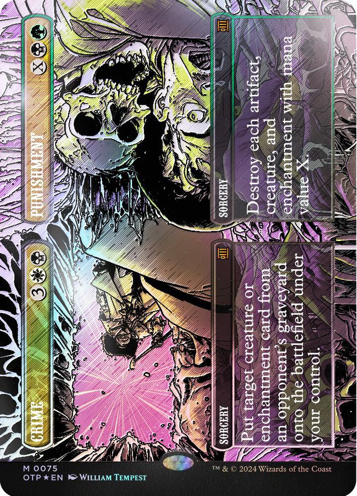 Crime // Punishment (Textured Foil) 75 card from Outlaws of Thunder Junction: Breaking News
