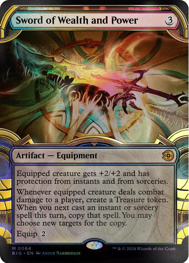 Sword of Wealth and Power (Showcase) (Raised Foil) 64 card from Outlaws of Thunder Junction: The Big Score