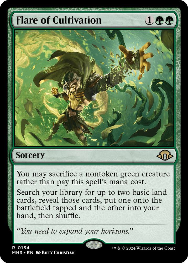 Flare of Cultivation 154 card from Modern Horizons 3