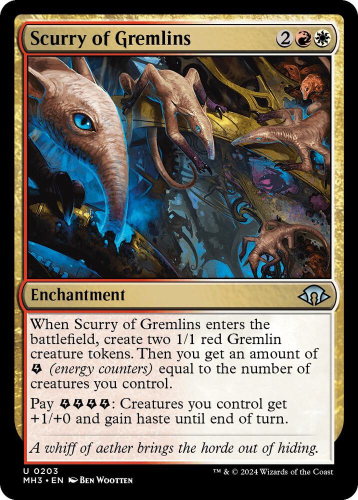Scurry of Gremlins 203 card from Modern Horizons 3