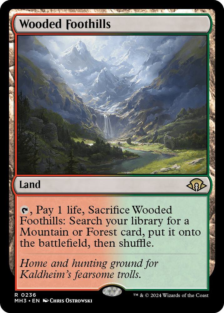 Wooded Foothills 236 card from Modern Horizons 3