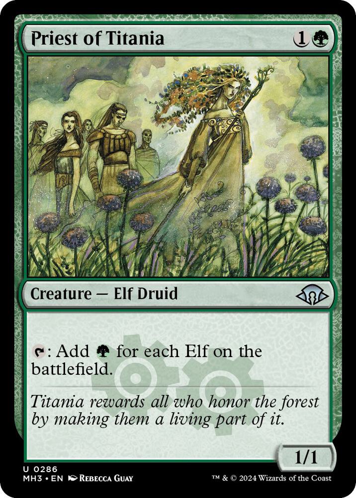 Priest of Titania 286 card from Modern Horizons 3