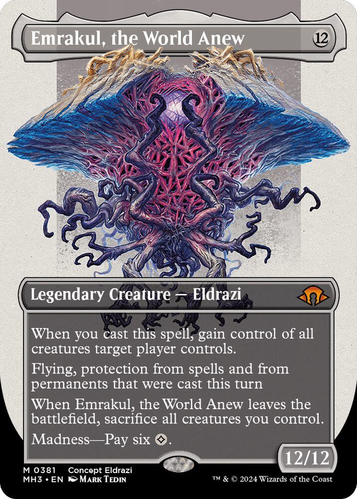 Emrakul, the World Anew (Borderless) 381 card from Modern Horizons 3