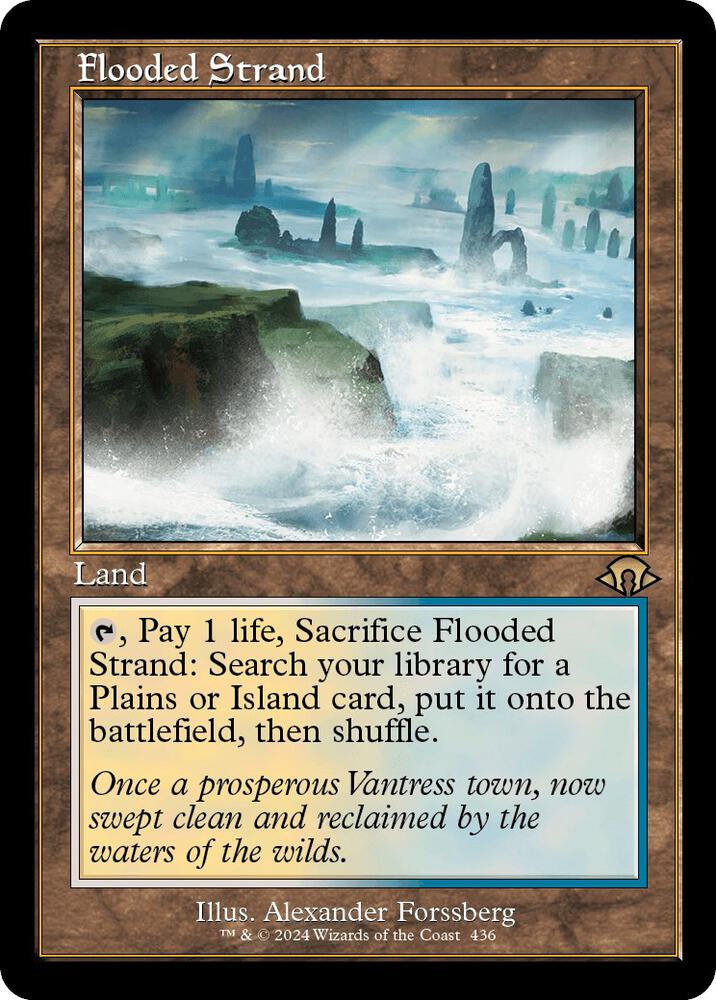 Flooded Strand (Retro Frame) 436 card from Modern Horizons 3