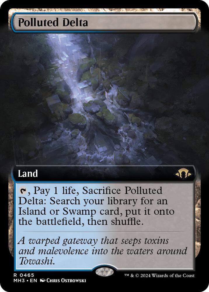 Polluted Delta (Extended Art) 465 card from Modern Horizons 3