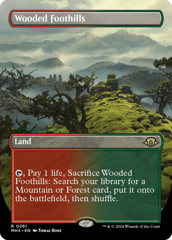 Wooded Foothills (Borderless) 361 card from Modern Horizons 3