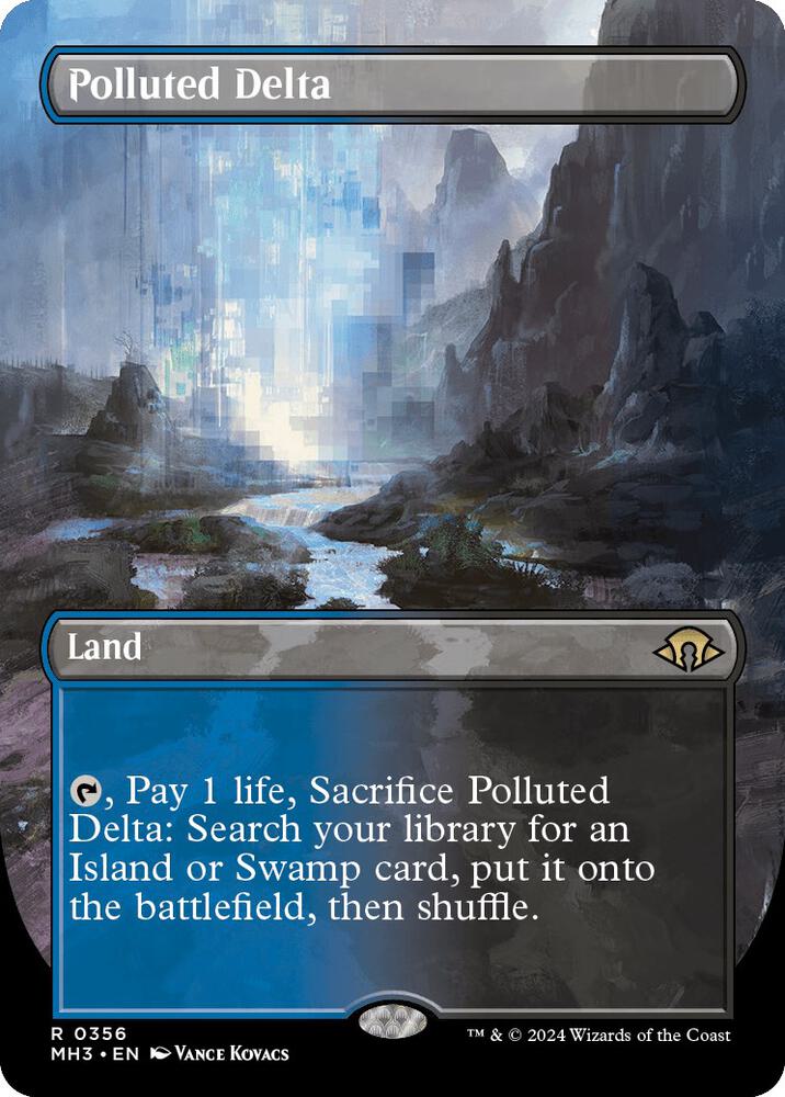 Polluted Delta (Borderless) 356 card from Modern Horizons 3