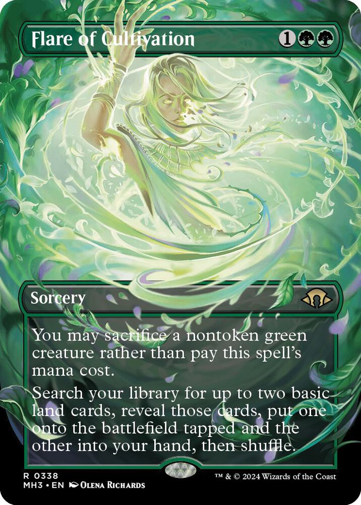 Flare of Cultivation (Borderless) 338 card from Modern Horizons 3
