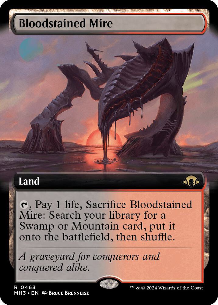 Bloodstained Mire (Extended Art) 463 card from Modern Horizons 3